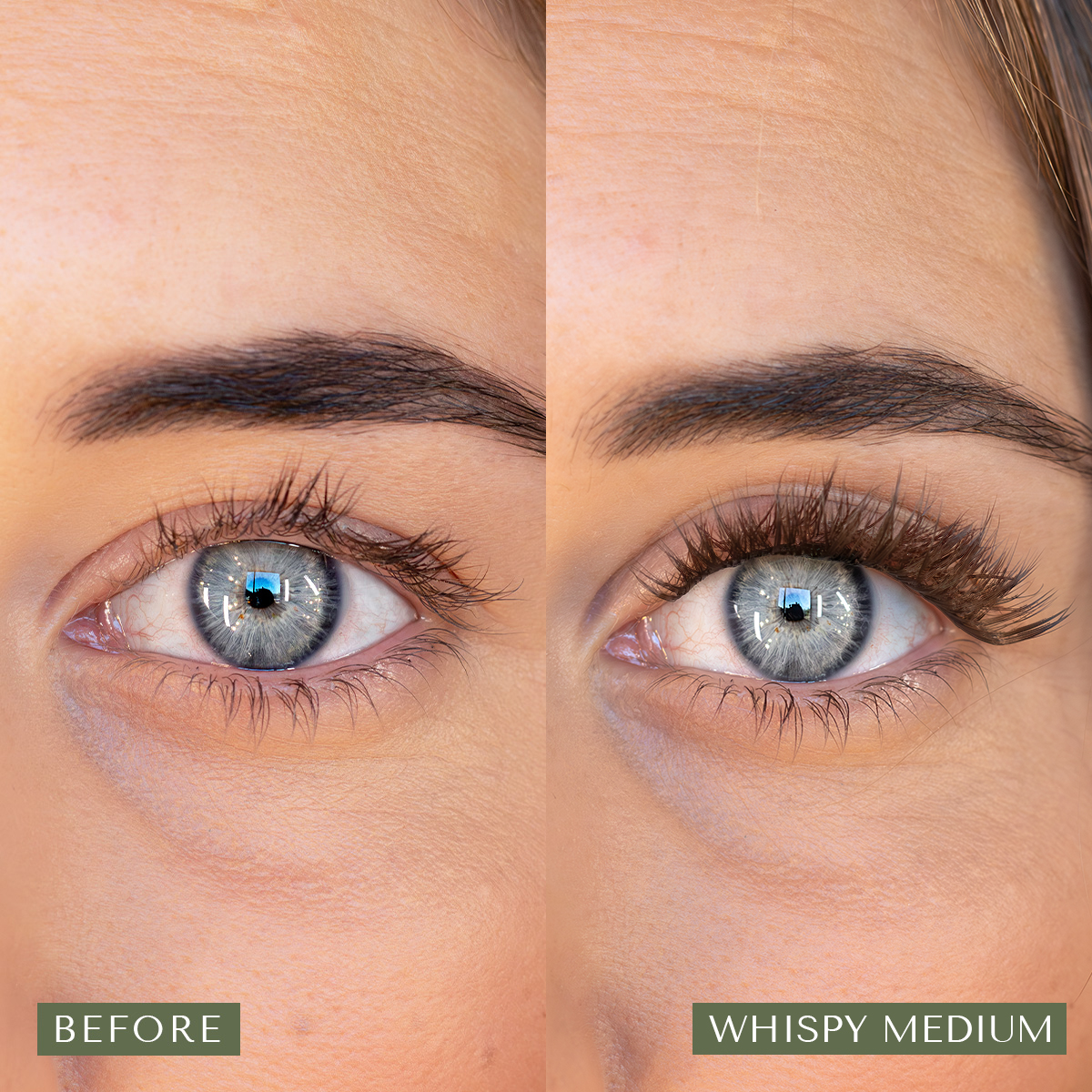 Starterkit Pre-Glued Whispy Medium (Brown) - Press-On Lashes
