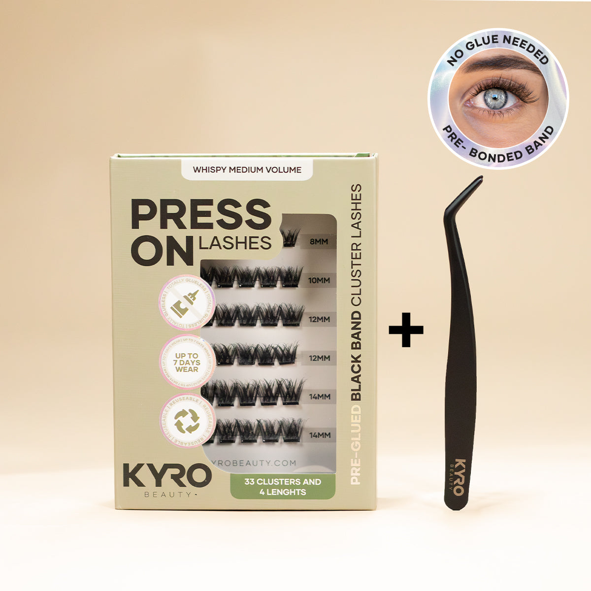 Starterkit Pre-Glued Whispy Medium Volume - Press-On Lashes